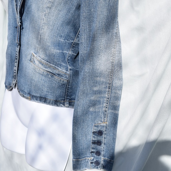 Hydraulic Jackets & Coats Hydraulic Denim Rose Blue Jean Jacket One Button Poshmark